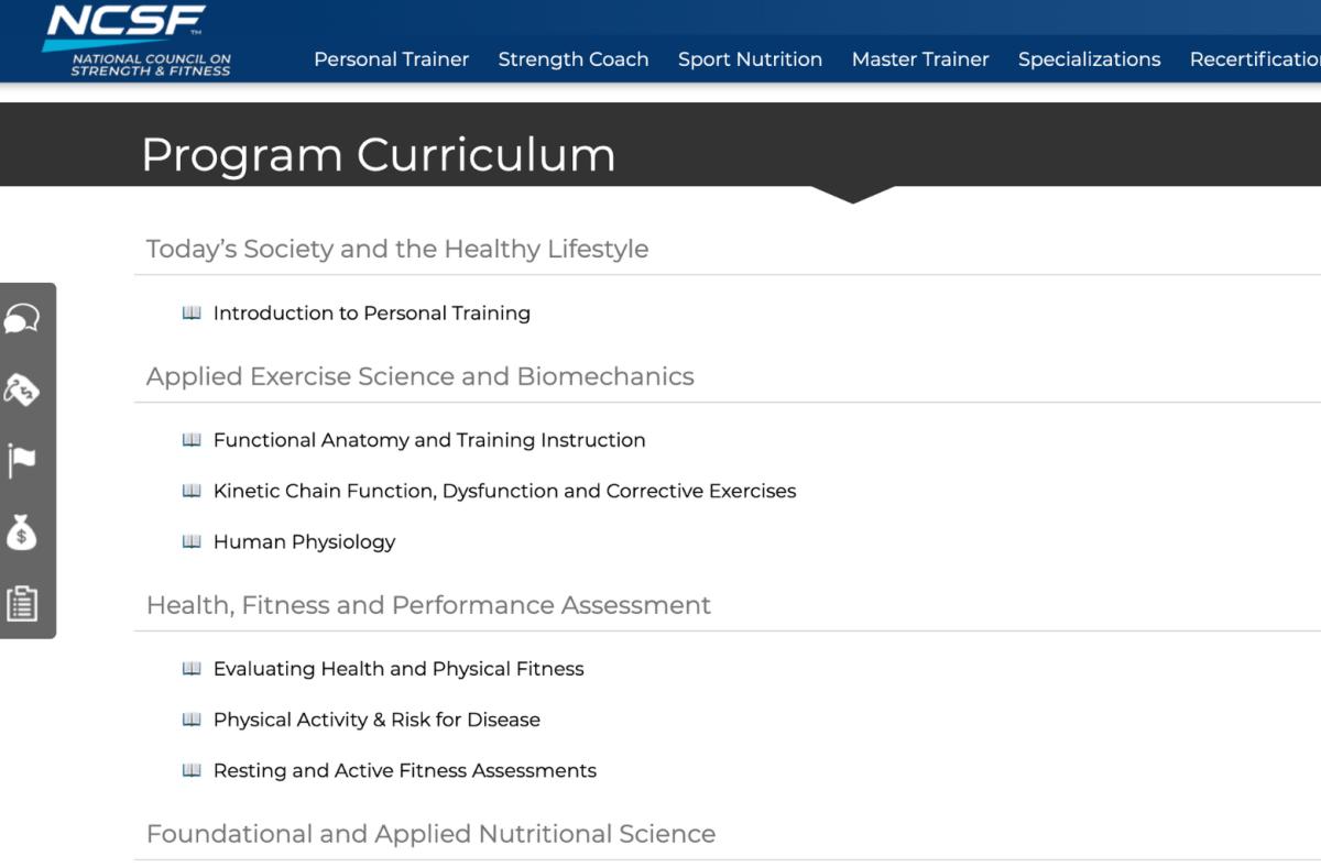 NCSF Program Curriculum